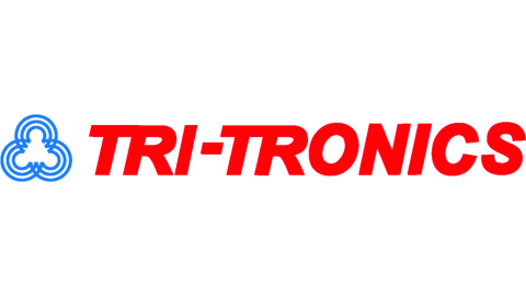 blue and red tri-tronics logo