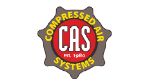 grey, red, and yellow Compressed Air Systems logo