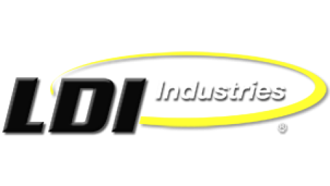 black and yellow LDI industries logo