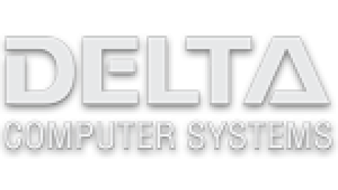 grey or silver delta computer system logo