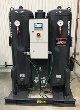 dual black DAS generators. Generate your own Nitrogen on demand. Reduce your Nitrogen costs by up to 90%.