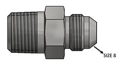 Size 8 tube fitting example